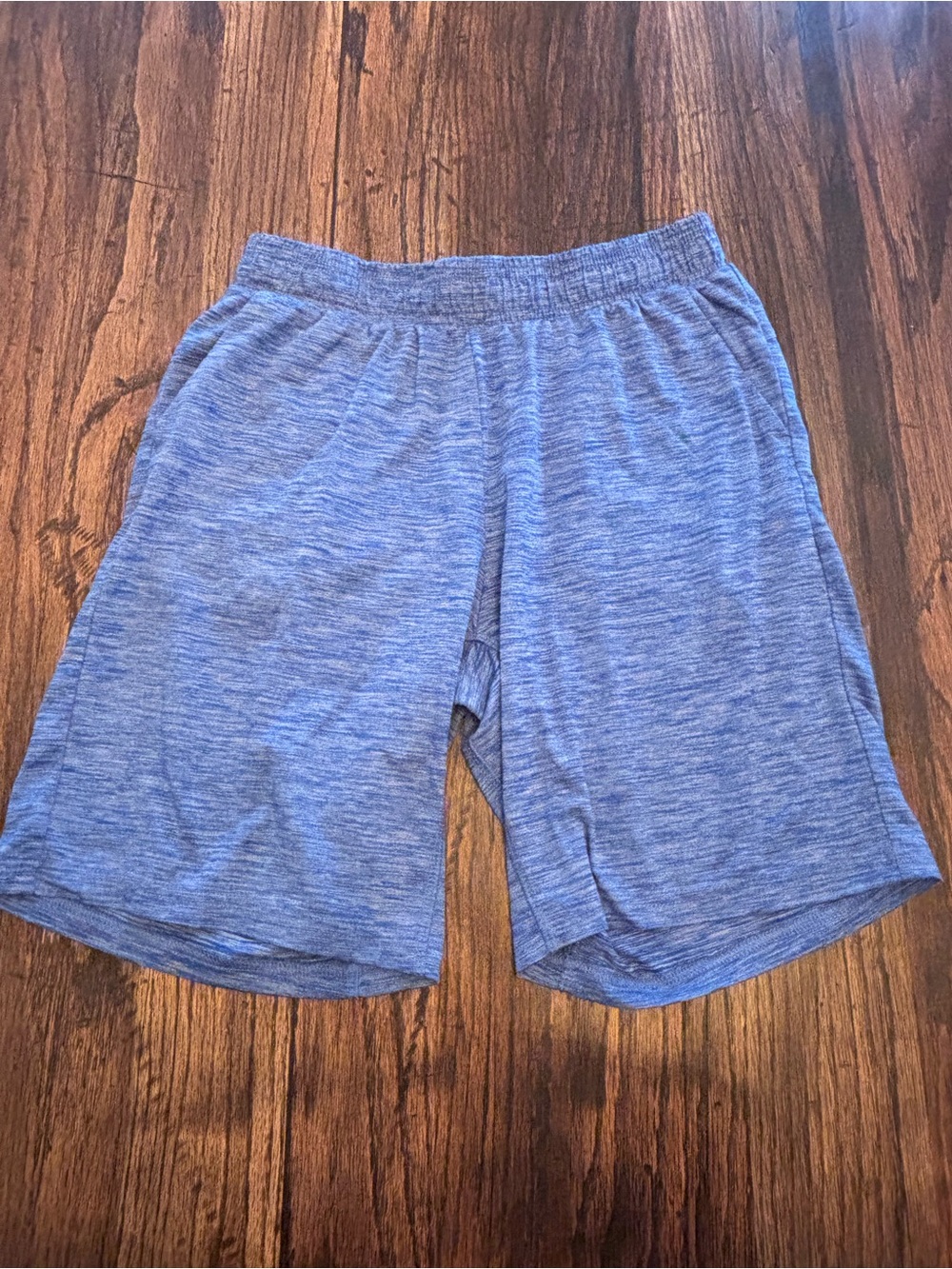Boy's Performance Heathered Blue Athletic Shorts